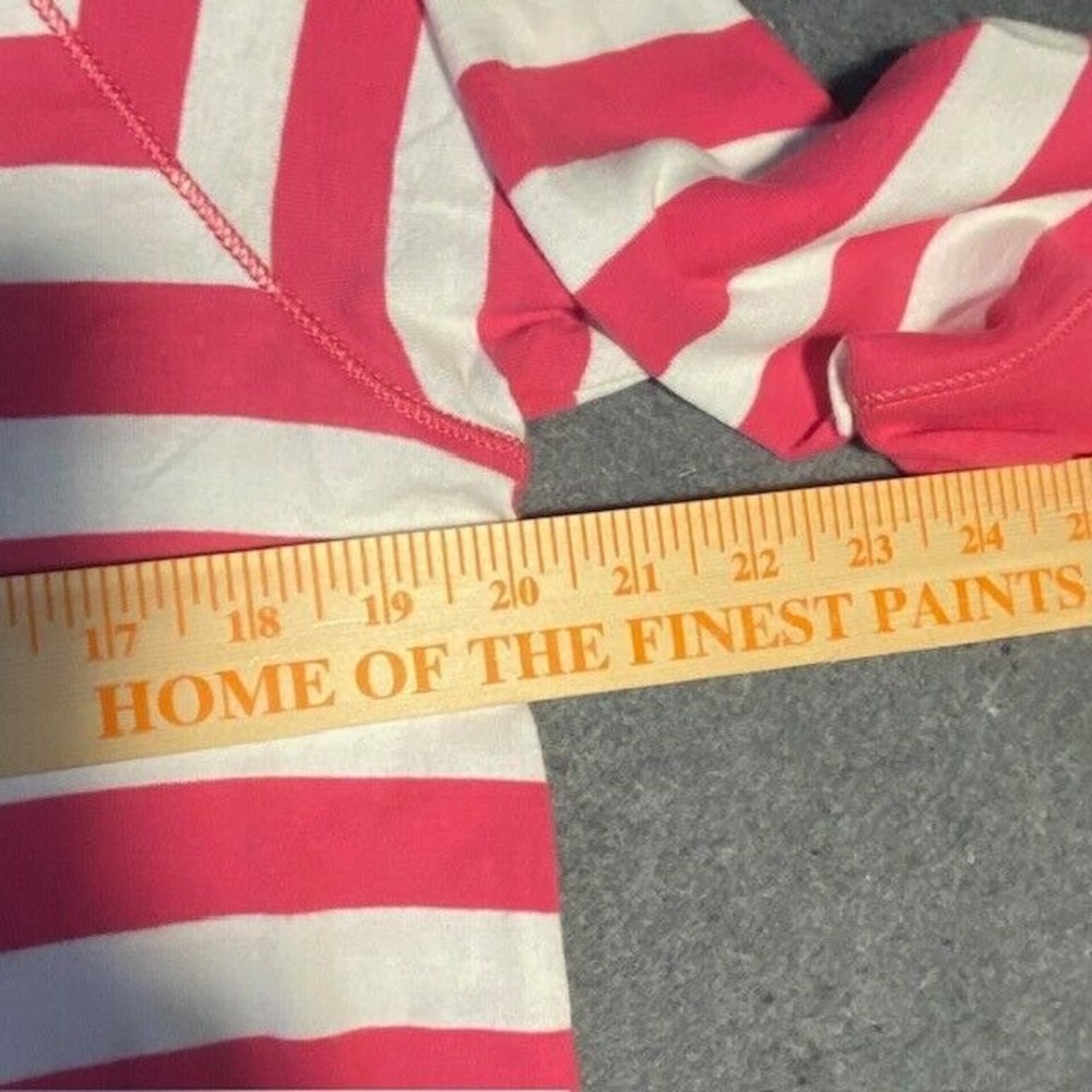 LAUREN RALPH LAUREN Women's TOP pink‎ & white 1X preppy 3/4 SLEEVE BOATNECK - Picture 6 of 6